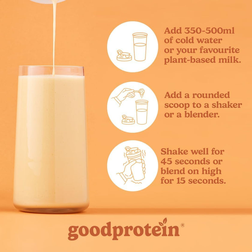 Good Protein Vegan Plant-based Protein Powder 100% Natural, Non-GMO, Dairy-free, Gluten-free, Soy-free, No Added Sugar and Nothing Artificial. Salted Caramel All-in-One Shake 440 grams 🍁 All In One Marketplace Canada