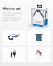 Shokz (AfterShokz) OpenMove - Open-Ear Bluetooth Sport Headphones - Bone Conduction Wireless Earphones - Sweatproof for Running and Workouts, with Sticker Pack (Blue) 🍁 All In One Marketplace Canada