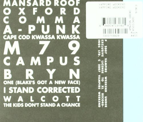 Vampire Weekend / Vampire Weekend - CD (Used)