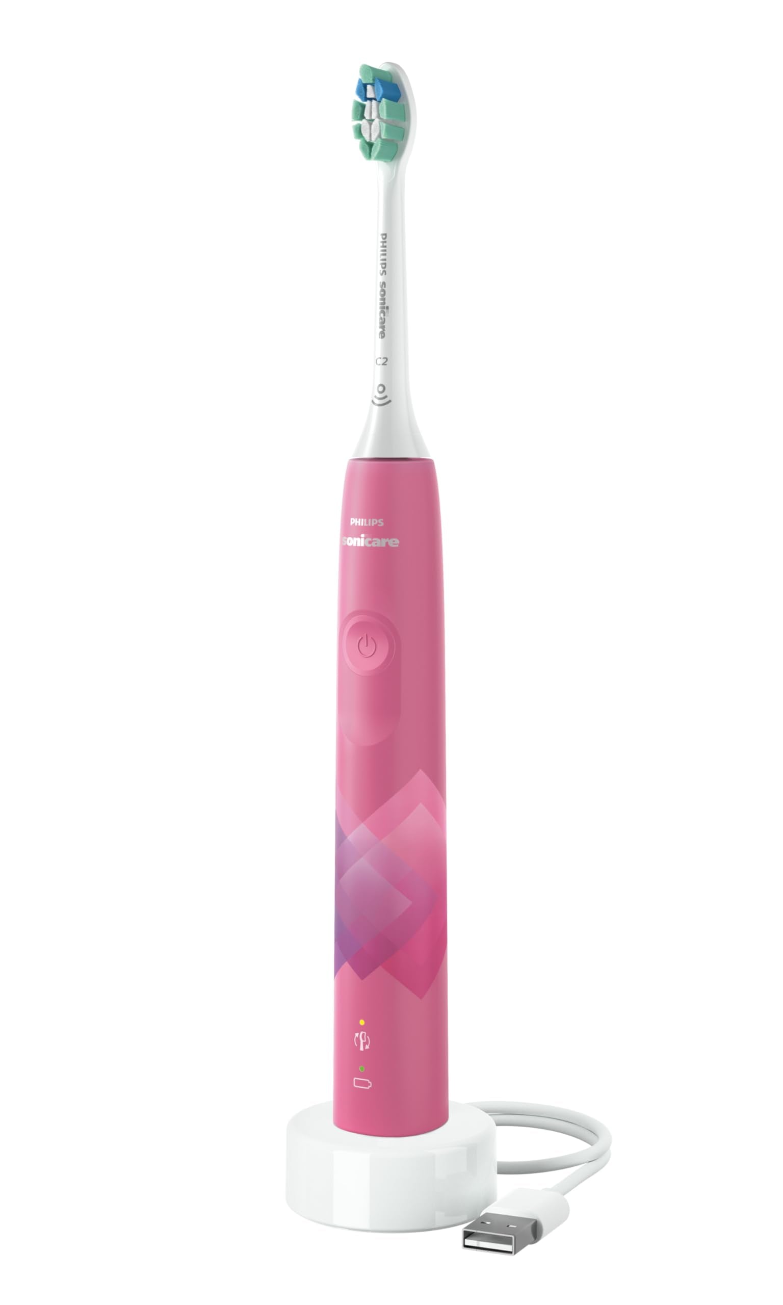 Philips Sonicare 4100 Electric Toothbrush, Sonic Toothbrush with Two Intensity Levels, Pressure Sensor and Timer, Paradise Pink Prismatic, Model HX3689/21 🍁 All In One Marketplace Canada