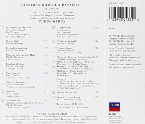 Three Tenors / Three Tenors In Concert - CD (Used)