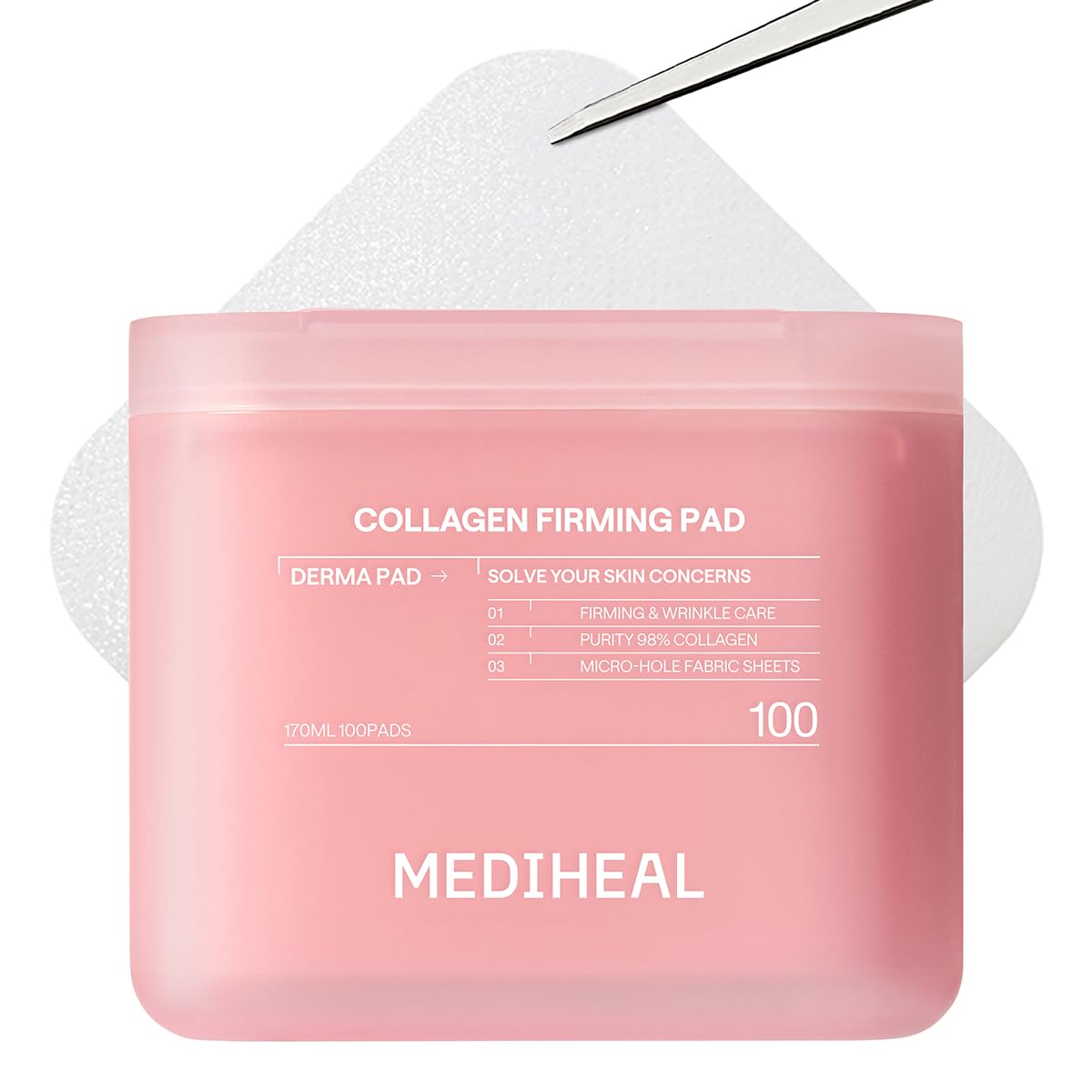 MEDIHEAL Collagen Firming Toner Pad – Korean Skincare, 98% Vegan Collagen with Retinol & 7 Peptides, Firming, Plumping & Wrinkle Care, Micro-Hole Fabric, 100 Pads 🍁 All In One Marketplace Canada