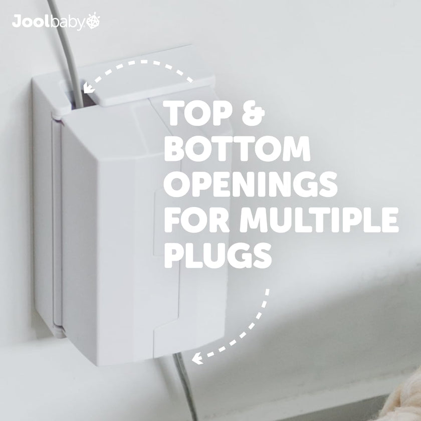 Outlet Cover Box for Child Safety (2 Pack) Duplex & Decorator Electrical Outlet Plates, Concealed Access Buttons, and Spacious Compartment - Jool Baby 🍁 All In One Marketplace Canada