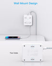Surge Protector Power Bar - 8 Outlets 4 USB Charging Ports(2 USB C), Power Strip with 5Ft Braided Extension Cord, Flat Plug, Wall Mount Desk USB C Charging Station for Home Office College Essentials 🍁 All In One Marketplace Canada