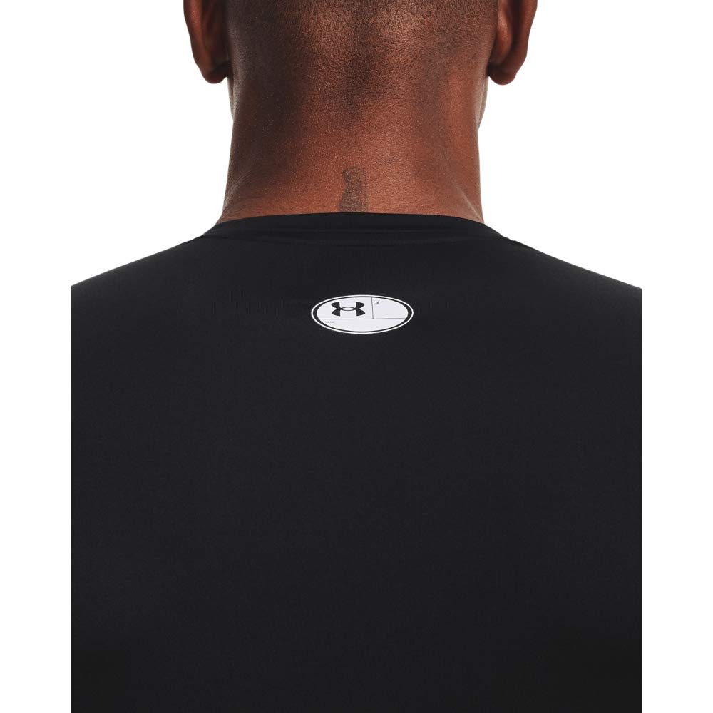 Under Armour mens Armour Heatgear Compression Short-sleeve T-shirt , Black (001)/White , Small 🍁 All In One Marketplace Canada