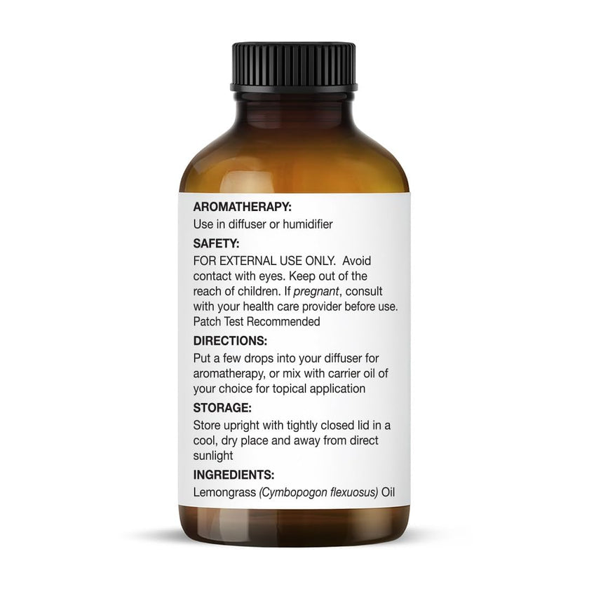 Majestic Pure Lemongrass Essential Oil - Huge 118 ml - 100% Pure and Natural Oil for Soap Making Scent- Premium Grade with Glass Dropper 🍁 All In One Marketplace Canada