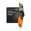 Fiskars Pro Retractable Folding Utility Knife, Box Cutter with Long-Lasting CarbonMax Razor Blade and Dual Lock Safety, Orange/Black 🍁 All In One Marketplace Canada