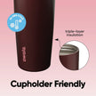Owala FreeSip Sway Insulated Stainless Steel Water Bottle with Two-Way Spout, Built-In Straw and Bucket Handle, Made for Travel, School, and Sports, 30oz, BPA Free, Leak Proof, Black Cherry 🍁 All In One Marketplace Canada