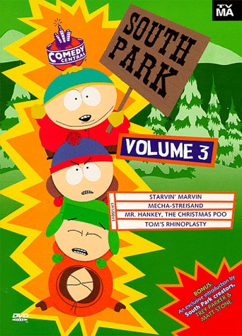 South Park, Vol. 3: Starvin Marvin/Mecha-Streisand/Mr. Hankey the Christmas Poo/Tom's Rhinoplasty - DVD (Used)