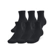 Under Armour Unisex-Adult Training Cotton Quarter Socks 6 Pack, (001) Black/Black/White, Large 🍁 All In One Marketplace Canada