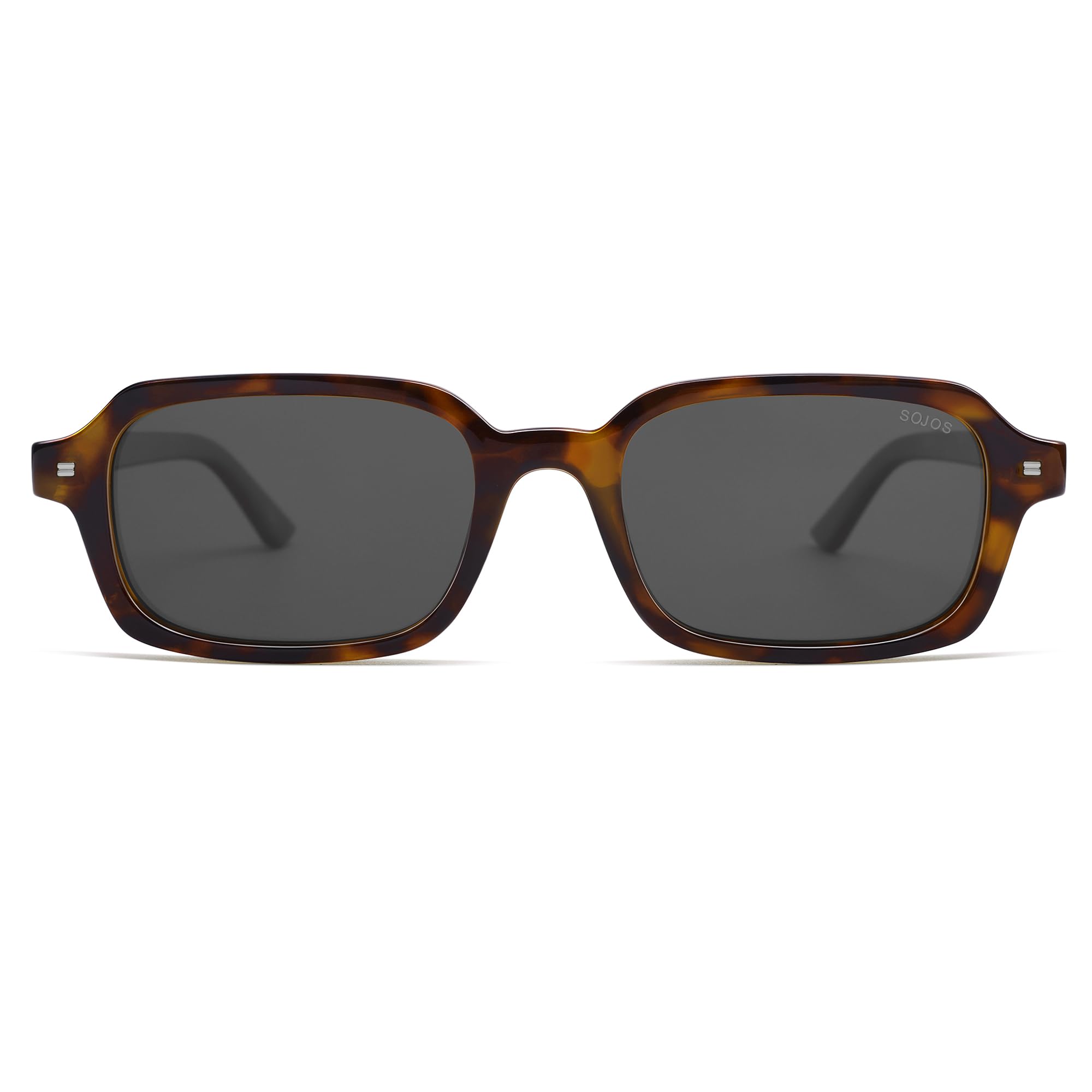 SOJOS Trendy Rectangle Polarized Sunglasses Womens Mens, Small Retro Fashion Thin Slim Square Sunnies SJ2610, Brown Tortoise/Grey 🍁 All In One Marketplace Canada