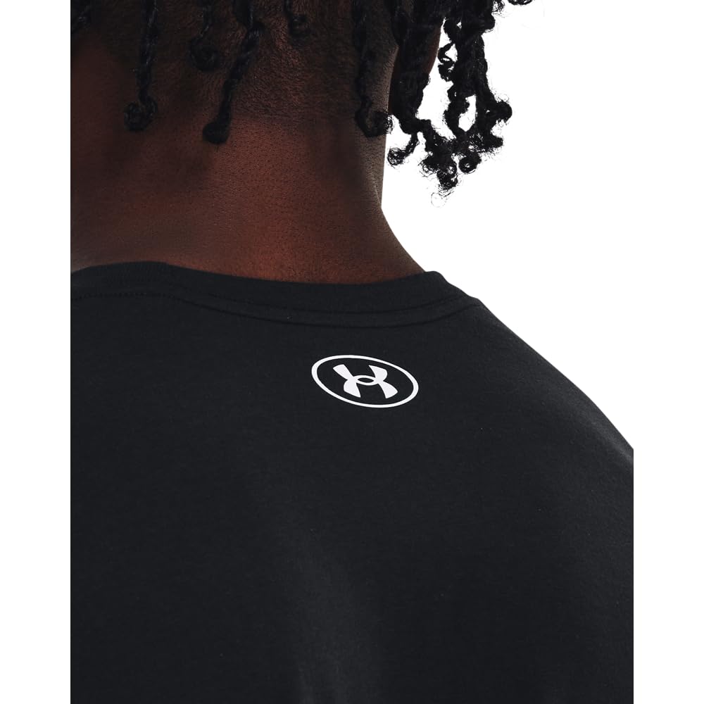 Under Armour Men's Sportstyle Logo Short Sleeve T Shirt, (001) Black / / White, Large 🍁 All In One Marketplace Canada
