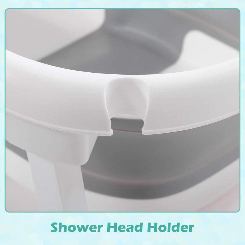 Baby BathTub, 4-in-1 Newborn to Toddler Tub with Temperature Sensor,Infant Waterproof Ear Cap and Soft Cushion included,Grey 🍁 All In One Marketplace Canada