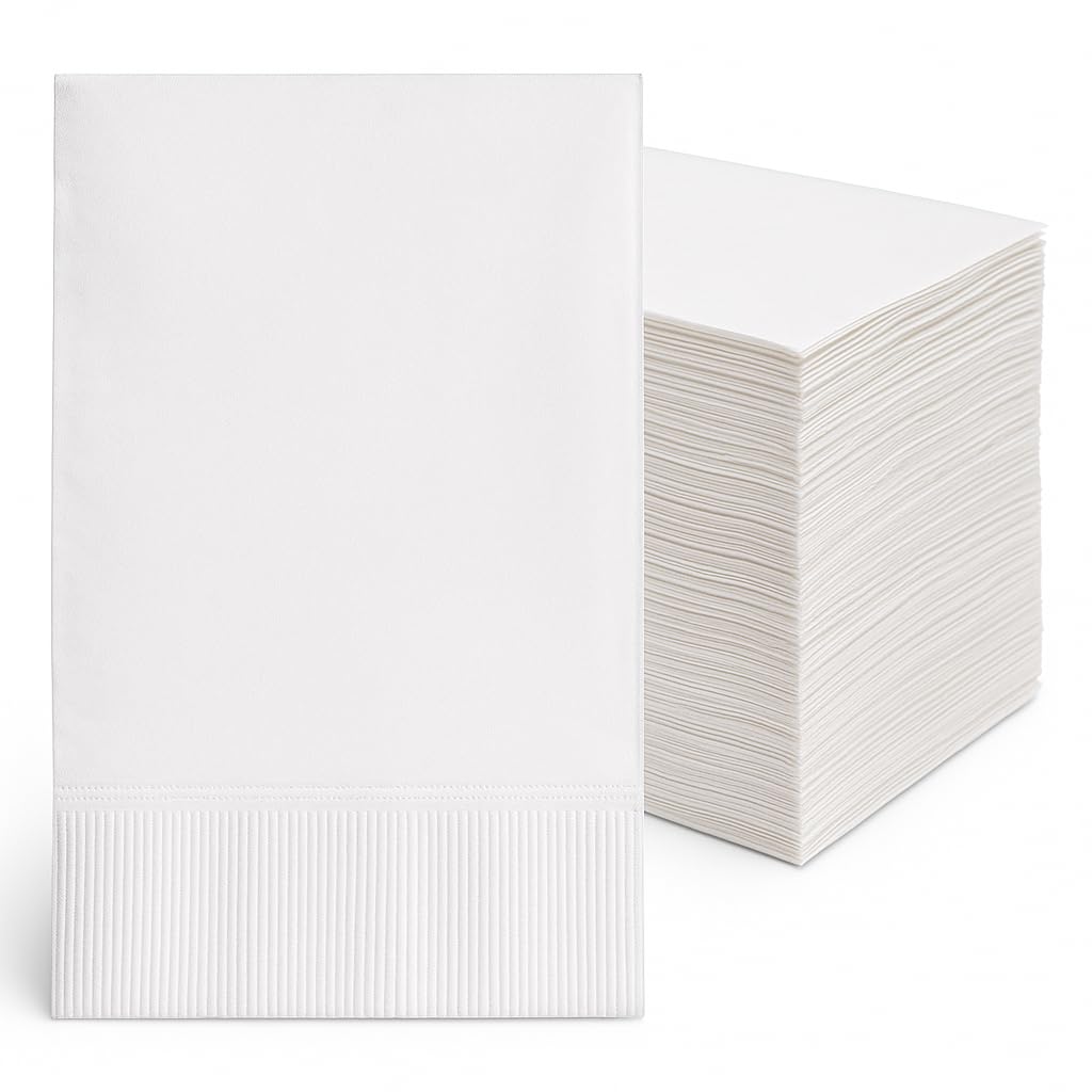 Perfect Stix White Dinner Napkin-300 2-Ply White Dinner Napkins, 0.1