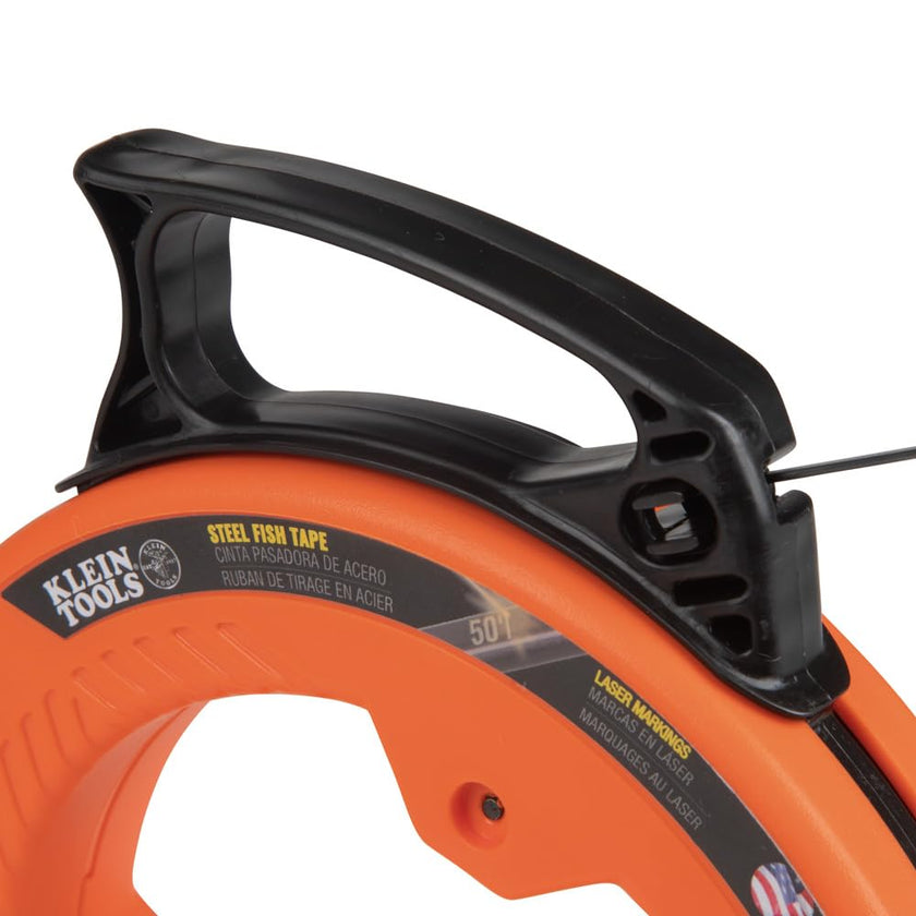 Klein Tools 56331 50-Foot Electrical Fish Tape, Steel Wire Puller with Double Loop Tip, Optimized Housing and Handle, 1/8-Inch,Orange/Black 🍁 All In One Marketplace Canada