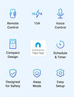 TP-Link Tapo Smart Plug Mini 15A, Smart Home Wi-Fi Plug, Super Easy Setup, Compatible with Alexa & Google Home, No Hub Required, UL Certified, 2.4G WiFi Only, White, Tapo P105(4-Pack) 🍁 All In One Marketplace Canada