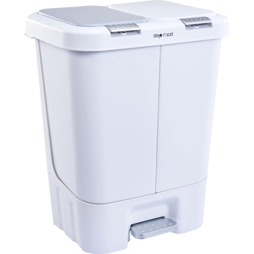 Step N’ Sort 40L Dual Compartment Recycling Bin – Slim Kitchen Waste & Recycling System (2 × 20L) 🍁 All In One Marketplace Canada