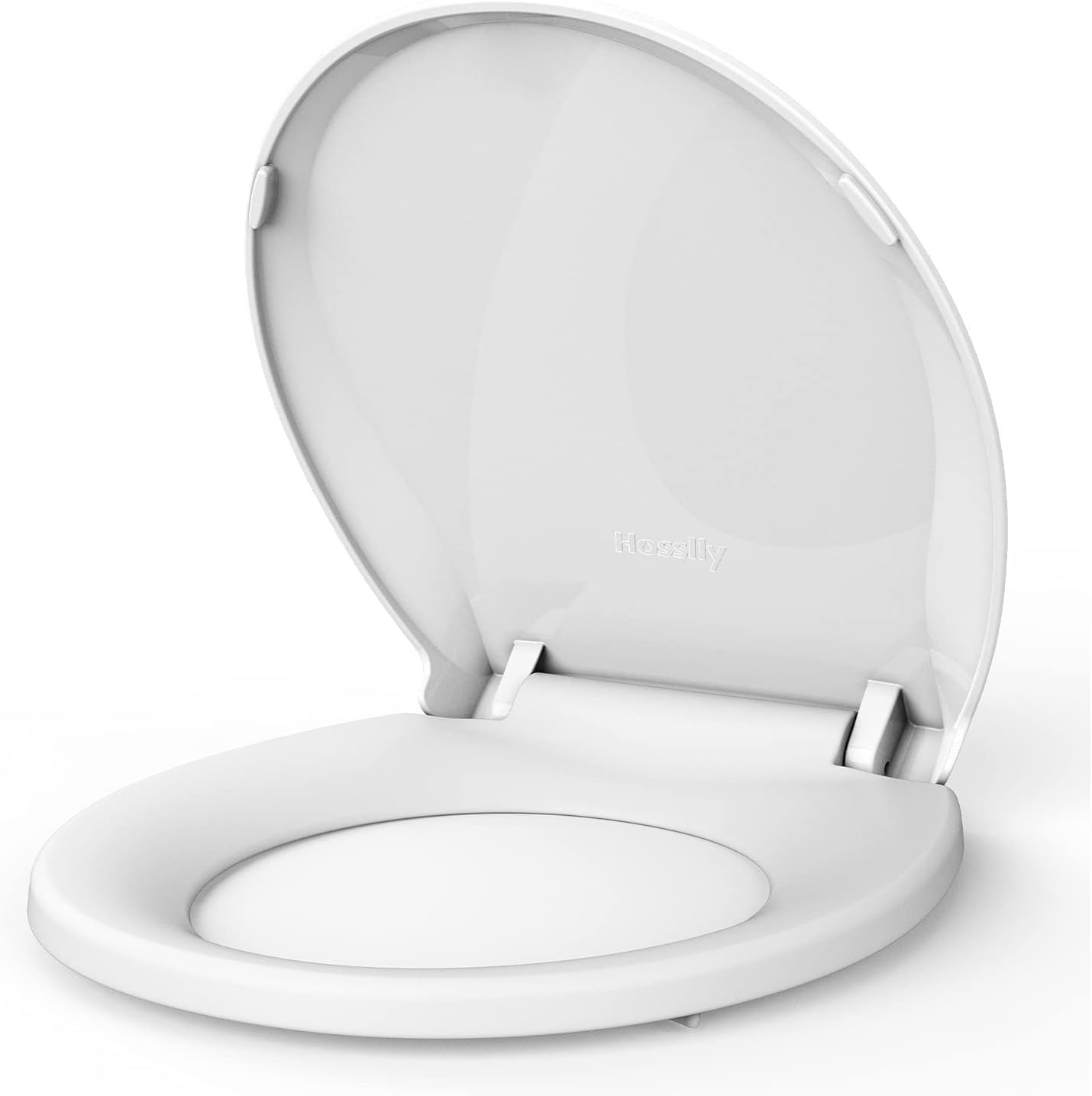 Soft Close Commercial Toilet Seat – 17 Round, Thickened White PP, Quiet Lid, Easy Install & Clean, Never Loosen, Restroom Grade, Fits Most Standard Toilets – Size: 17/19