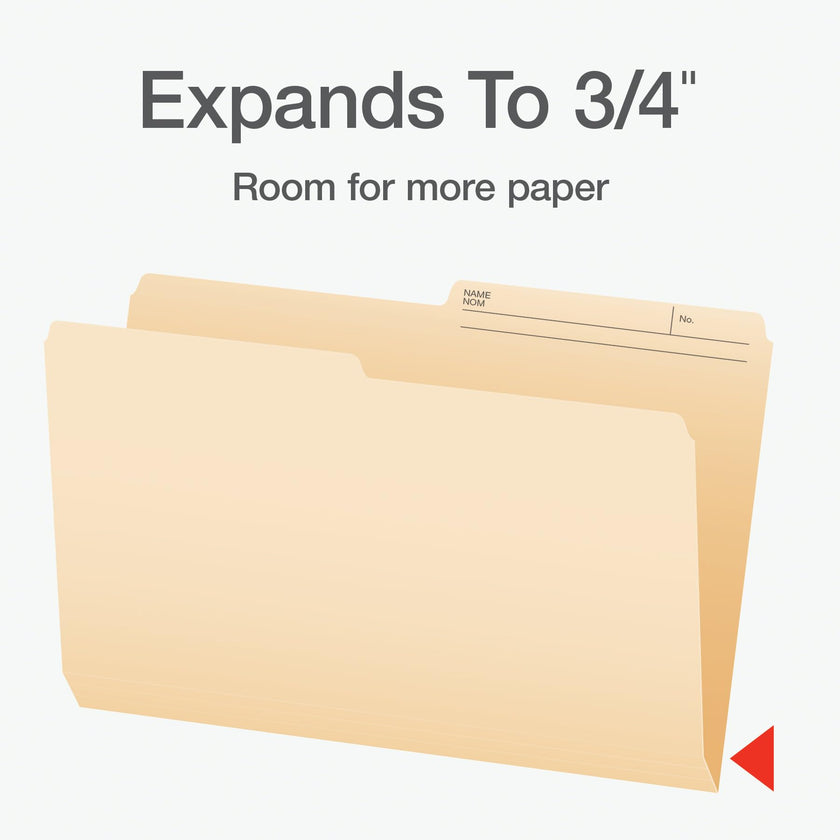 Pendaflex File Folders, 1/2 Cut Tab, Legal Size, Manila, Durable Paper Stock, Box of 100, Ideal for Office/Home/School Organization, Made in Canada, Reversible File Organizers 🍁 All In One Marketplace Canada