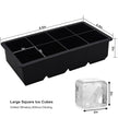Bangp Large Ice Cube Tray for Whiskey,2 Pack Stackable Big Ice Cube Molds Make 16 Big Whiskey Ice Cubes,Easy Release Square Ice Cube Maker for Cocktails,Whiskey,Soups and Frozen Treats 🍁 All In One Marketplace Canada