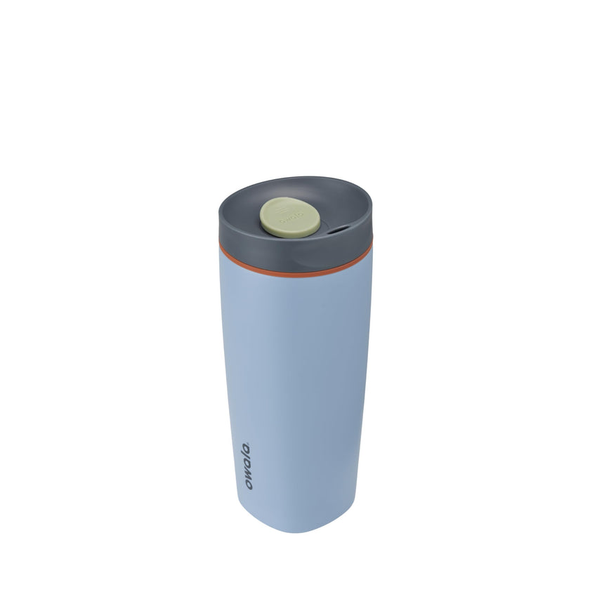 Owala SmoothSip Slider Insulated Stainless Steel Coffee Tumbler, Reusable Iced Coffee Cup, Hot Coffee Travel Mug, BPA Free 20 oz, Lakeside 🍁 All In One Marketplace Canada