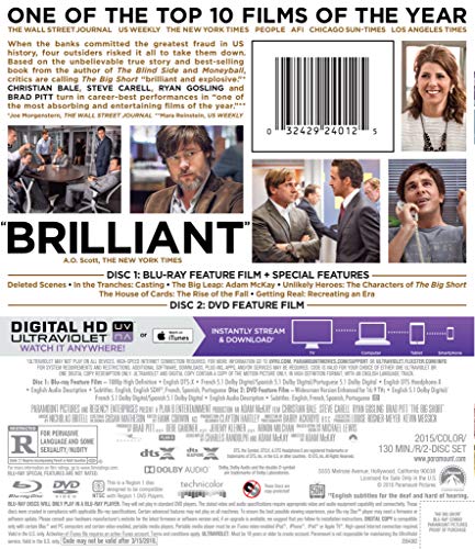 The Big Short [Blu-ray] (Bilingual) [Import]