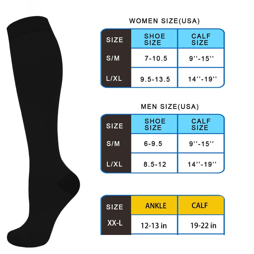 CTHH 4 Pairs Graduated Copper Compression Socks for Women & Men Circulation 15-20 mmHg - Best Support for Nurses, Running 🍁 All In One Marketplace Canada