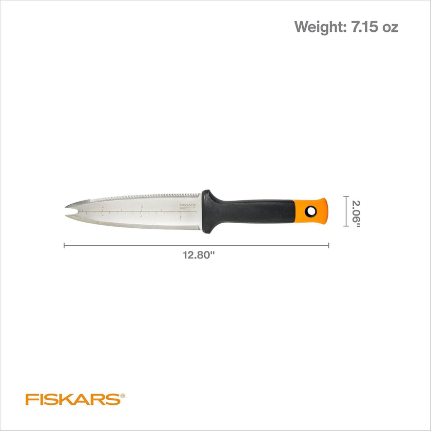 Fiskars Hori Hori Garden Knife, Precision-Ground Serrated Blade, Forked Tip Weeding & Planting Tool,Stainless Steel Adjustable 🍁 All In One Marketplace Canada