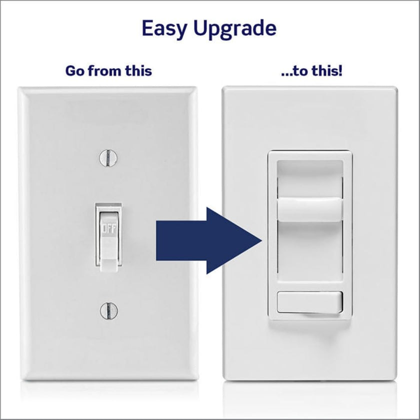 Leviton 2-Pack SureSlide Dimmer Switch for Dimmable LED, Halogen and Incandescent Bulbs, 6674-2PK, White 🍁 All In One Marketplace Canada
