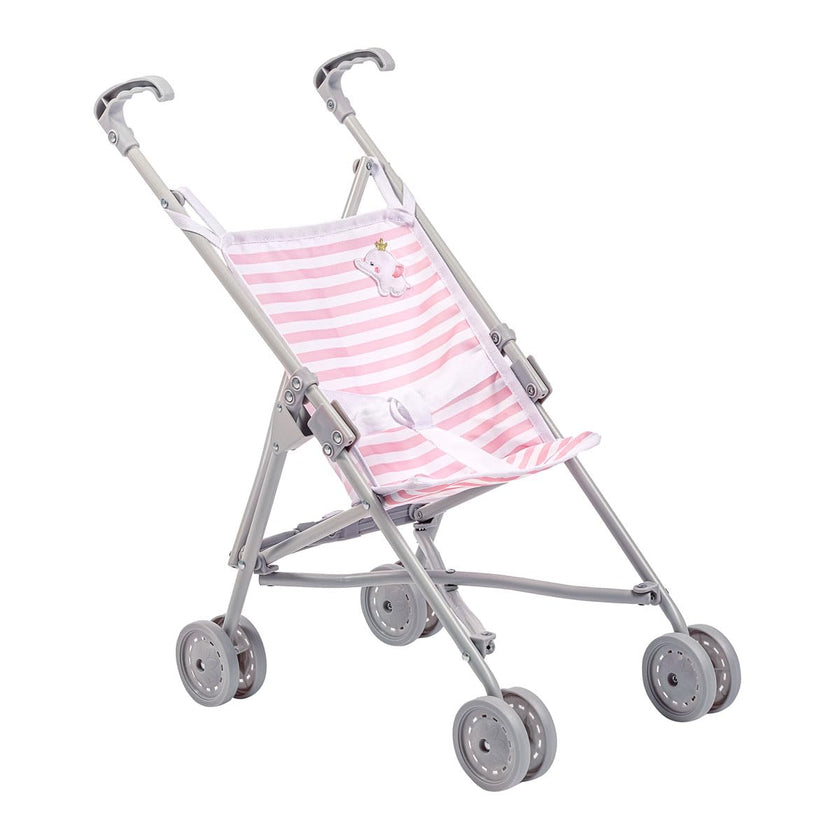 JC Toys | Berenguer Boutique | Single Umbrella Baby Doll Stroller | Elephant Theme | Pink | Ages 2 + 🍁 All In One Marketplace Canada