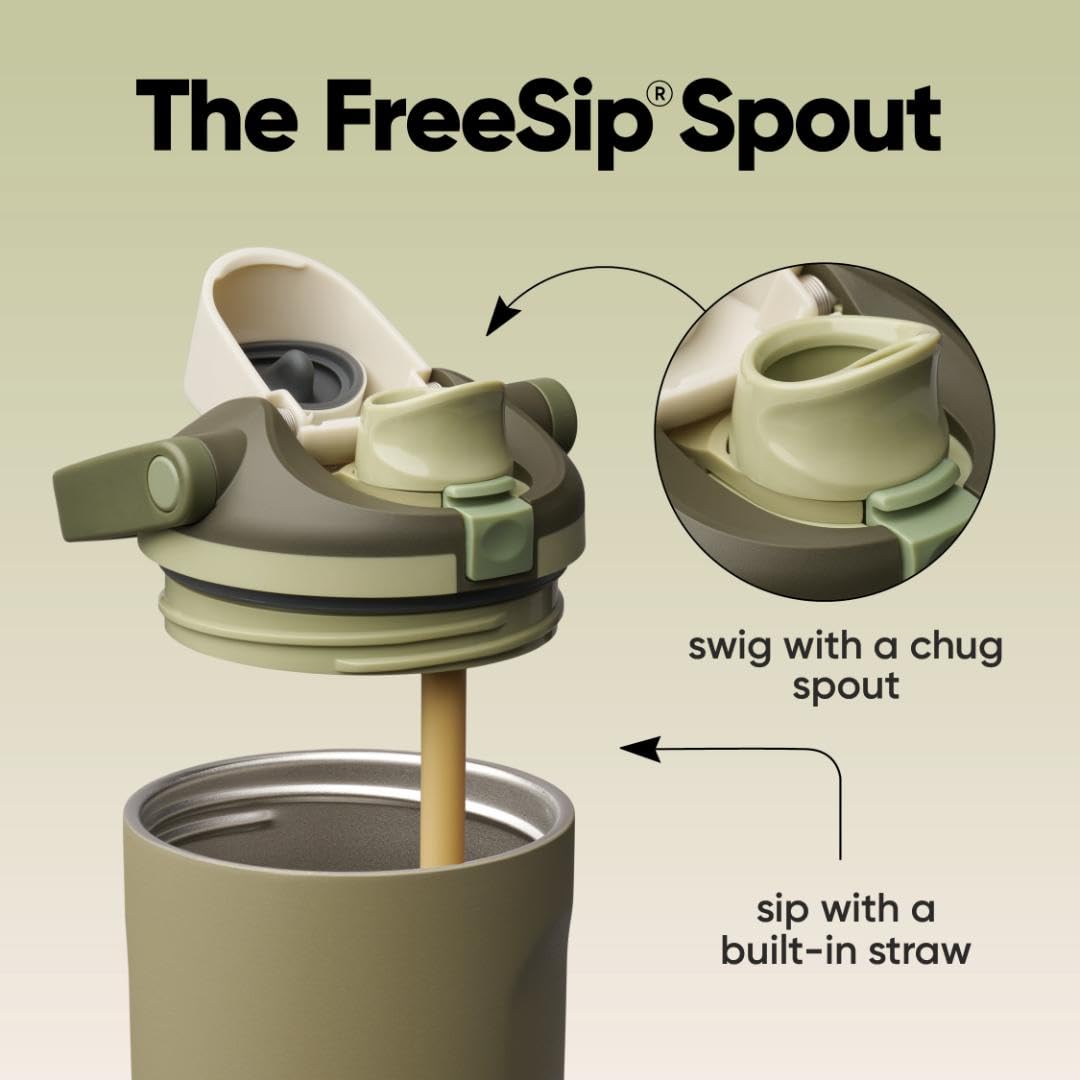 Owala FreeSip Sway Insulated Stainless Steel Water Bottle with Two-Way Spout, Built-In Straw and Bucket Handle, Made for Travel, School, and Sports, 40oz, BPA Free, Leak Proof, Off Road 🍁 All In One Marketplace Canada