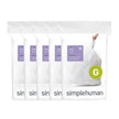 simplehuman Code G 100 Count, Dispenser Pack Custom Fit Liners, Drawstring Trash Bags, 30L / 8 Gallons, White 🍁 All In One Marketplace Canada