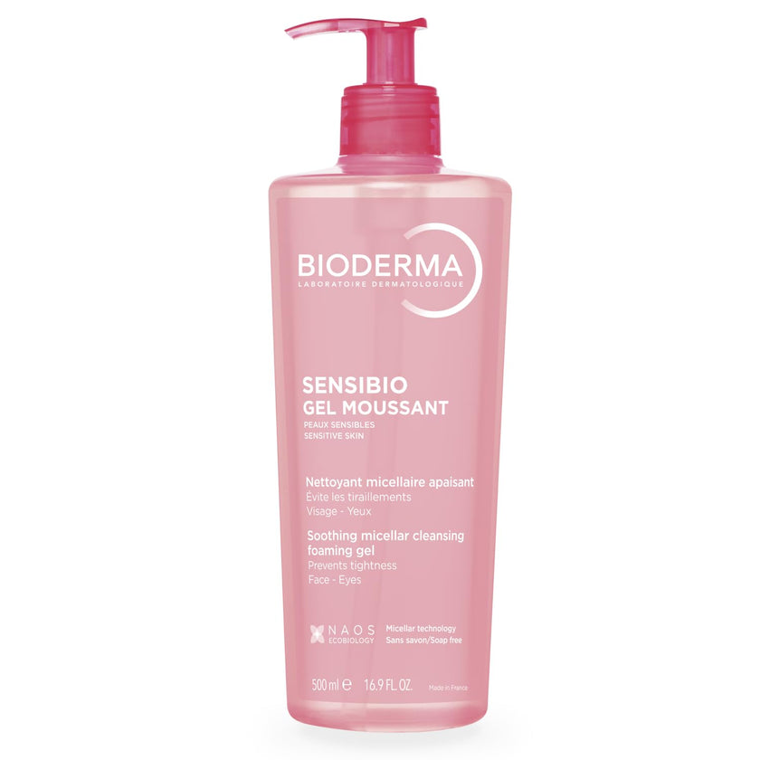 Bioderma Sensibio Foaming Gel Gentle Face Cleanser, Cleansing and Makeup Removing Refreshing Feeling for Sensitive Skin, Unscented, 16.9 Fl Oz 🍁 All In One Marketplace Canada