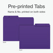 Pendaflex Colour File Folders, 1/2 Cut Tab, Letter, Violet, 100/Box 🍁 All In One Marketplace Canada