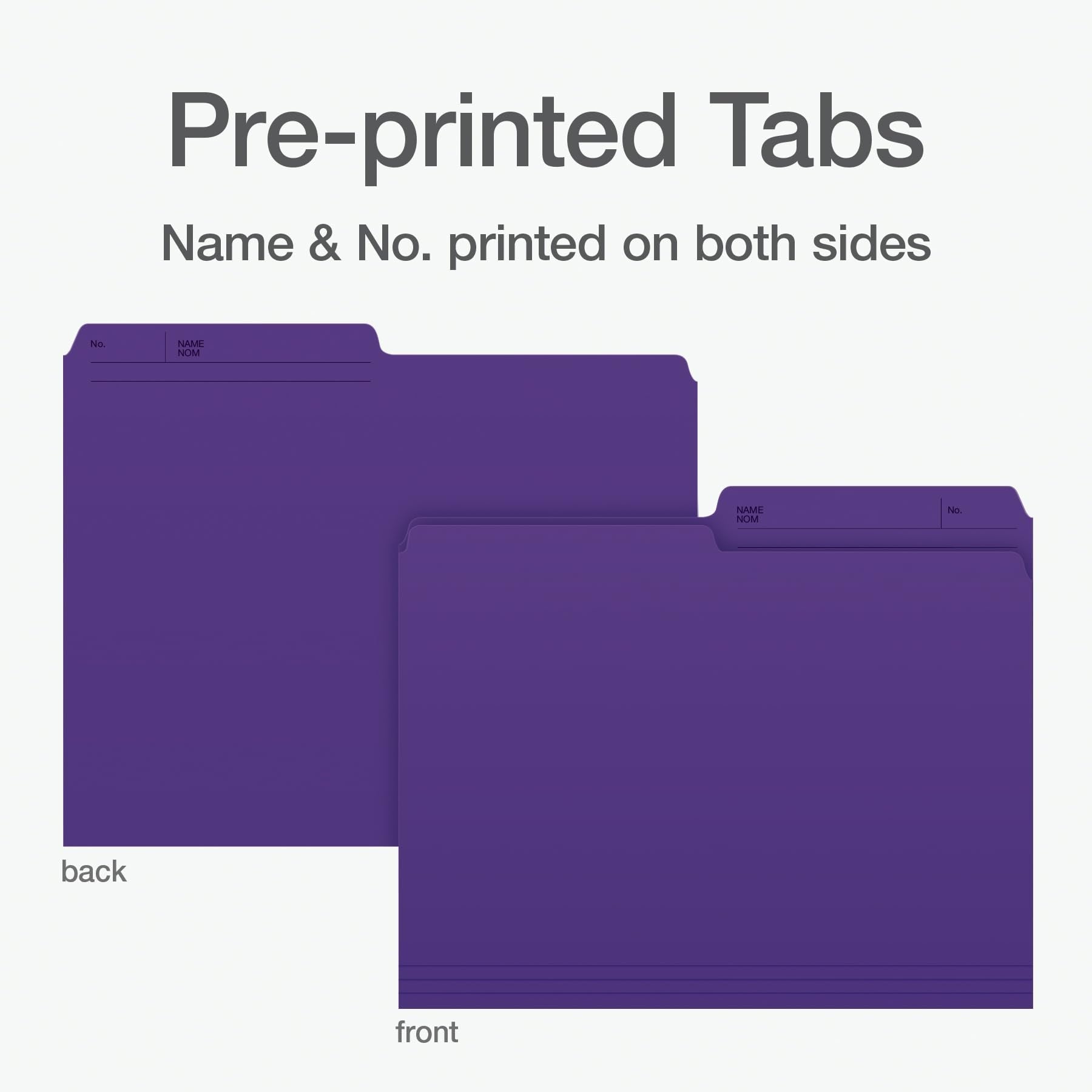 Pendaflex Colour File Folders, 1/2 Cut Tab, Letter, Violet, 100/Box 🍁 All In One Marketplace Canada