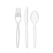 Gusto [360 Combo Pack] Heavy Duty Clear Silverware, Heavyweight Utensils - 180 Forks, 120 Spoons and 60 Knives Cutlery, Reusable, Perfect for Wedding, Parties and Events - Formerly Comfy Package 🍁 All In One Marketplace Canada