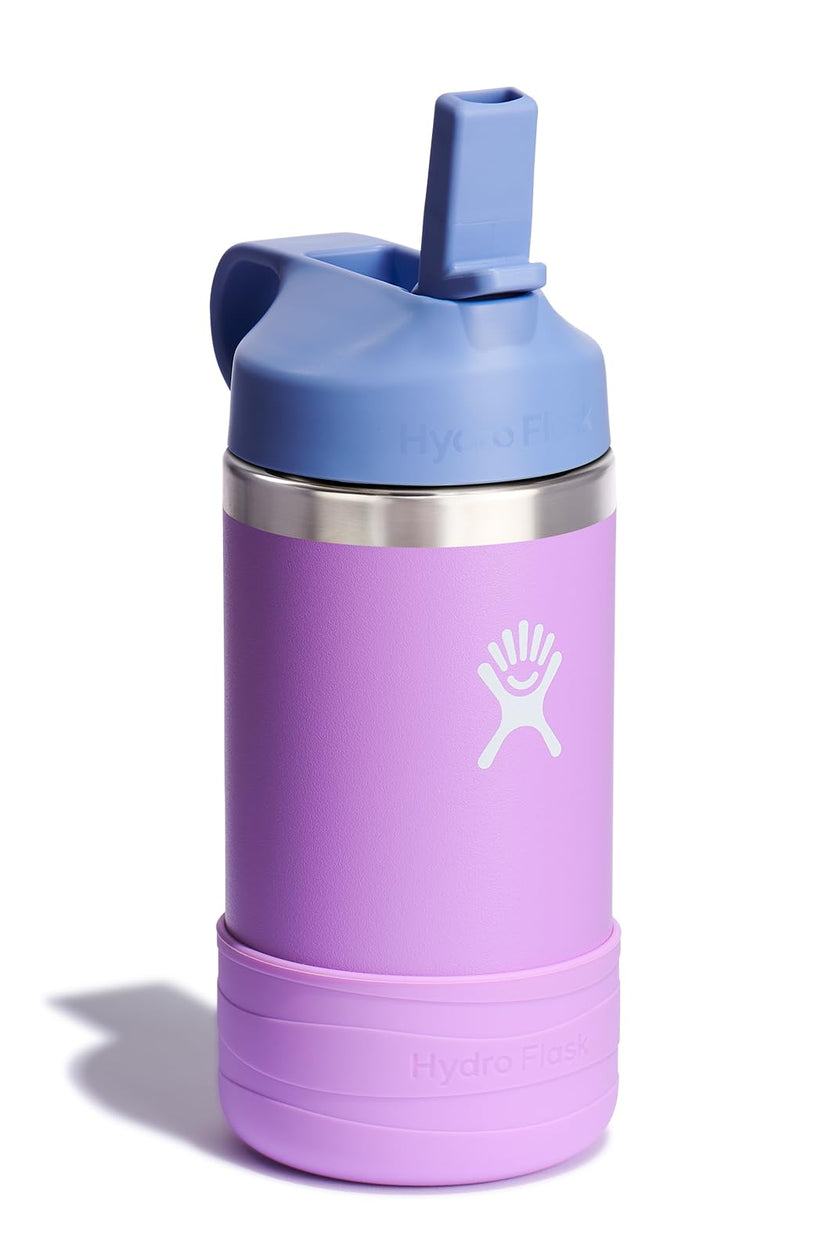 Hydro Flask 12 Oz Kids Wide Mouth Bottle with Straw Cap and Boot, Anemone 🍁 All In One Marketplace Canada