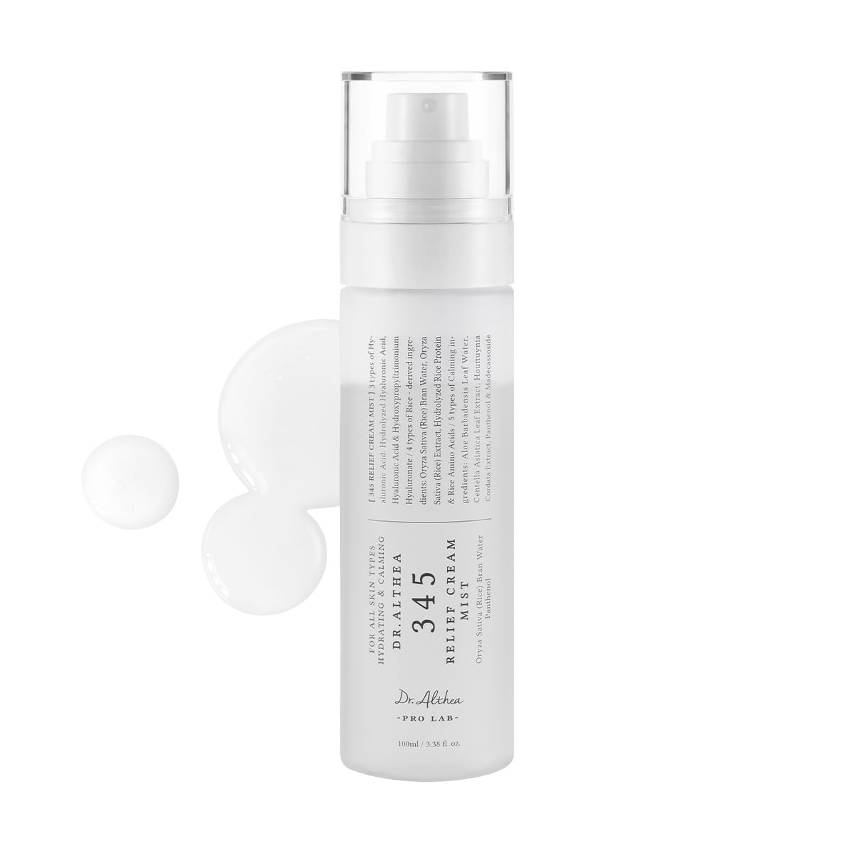 Dr.Althea 345 Relief Cream Mist | Hydrating Facial Mist with Rice Extract | Soothing Care for Sensitive Skin | Vegan Korean Skincare, 100ml 🍁 All In One Marketplace Canada