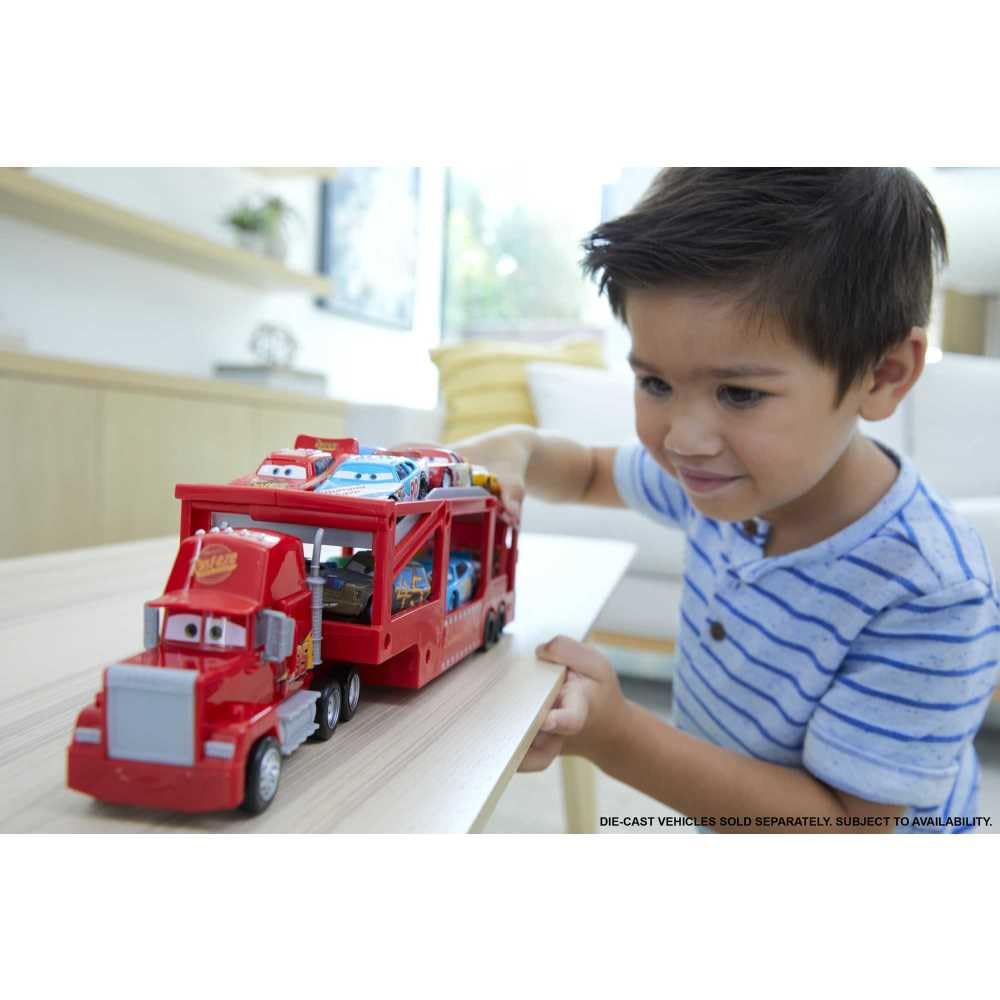 Mattel Disney Pixar Cars Mack Hauler, 13-inch Toy Transporter Truck with Ramp & Carry Storage for 12 Vehicles, Toy for Kids Ages 4 Years Old & Up 🍁 All In One Marketplace Canada