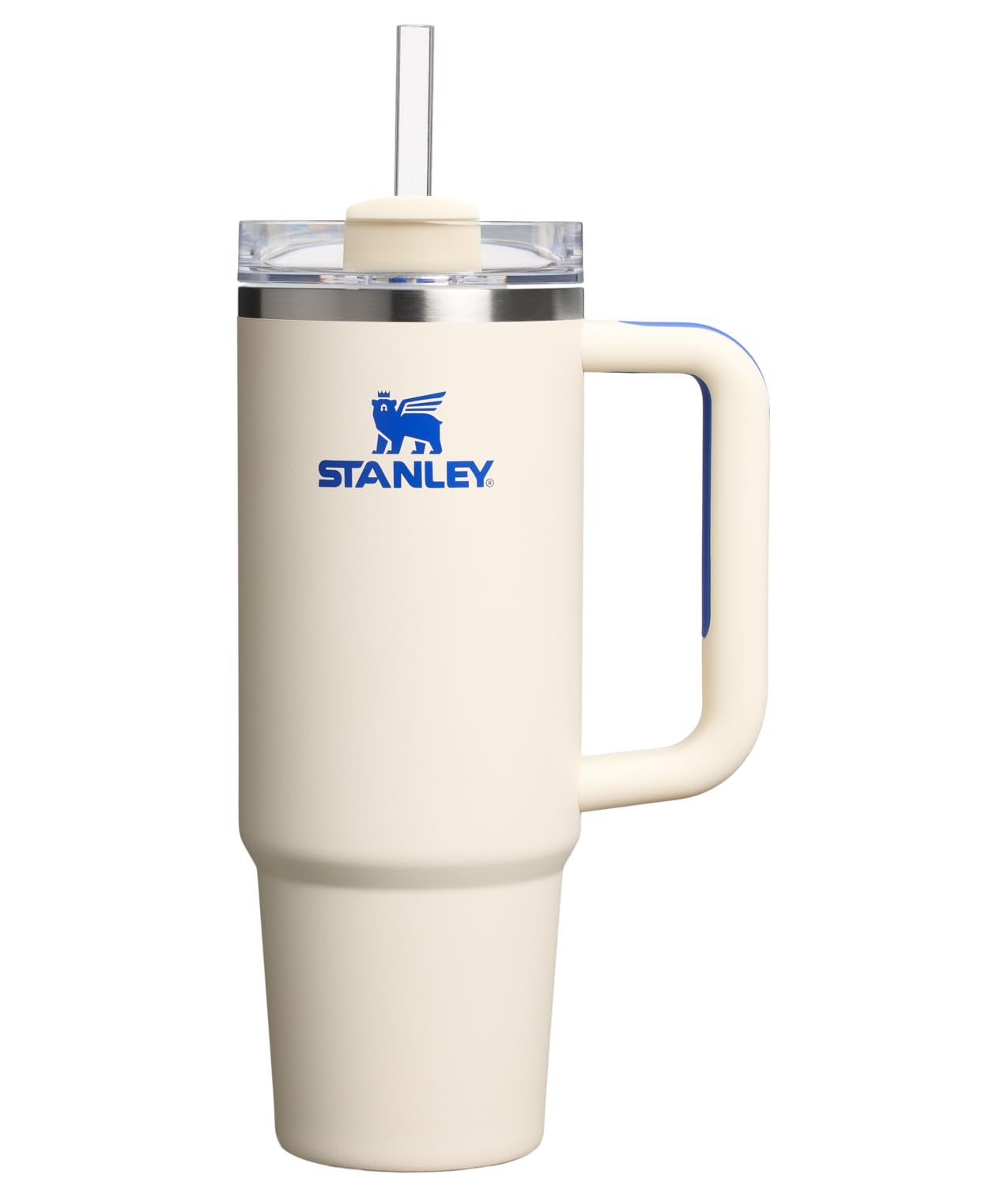 Stanley Quencher H2.0 Tumbler with Handle and Straw 30 oz Flowstate 3-Position Lid Cup Holder Compatible for Travel Insulated Stainless Steel Cup BPA-Free Cream Royal 🍁 All In One Marketplace Canada
