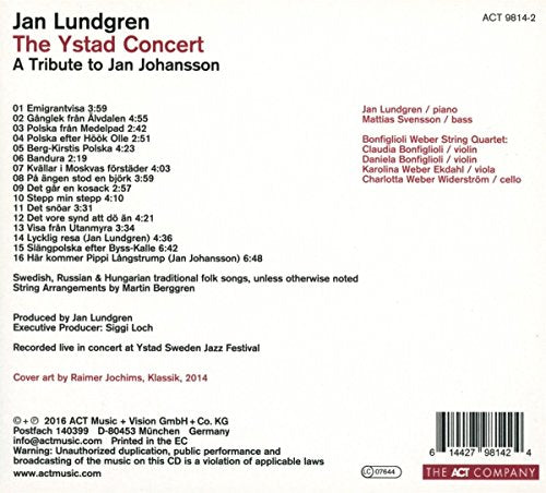 Jan Lundgren / The Ystad Concert - Cd