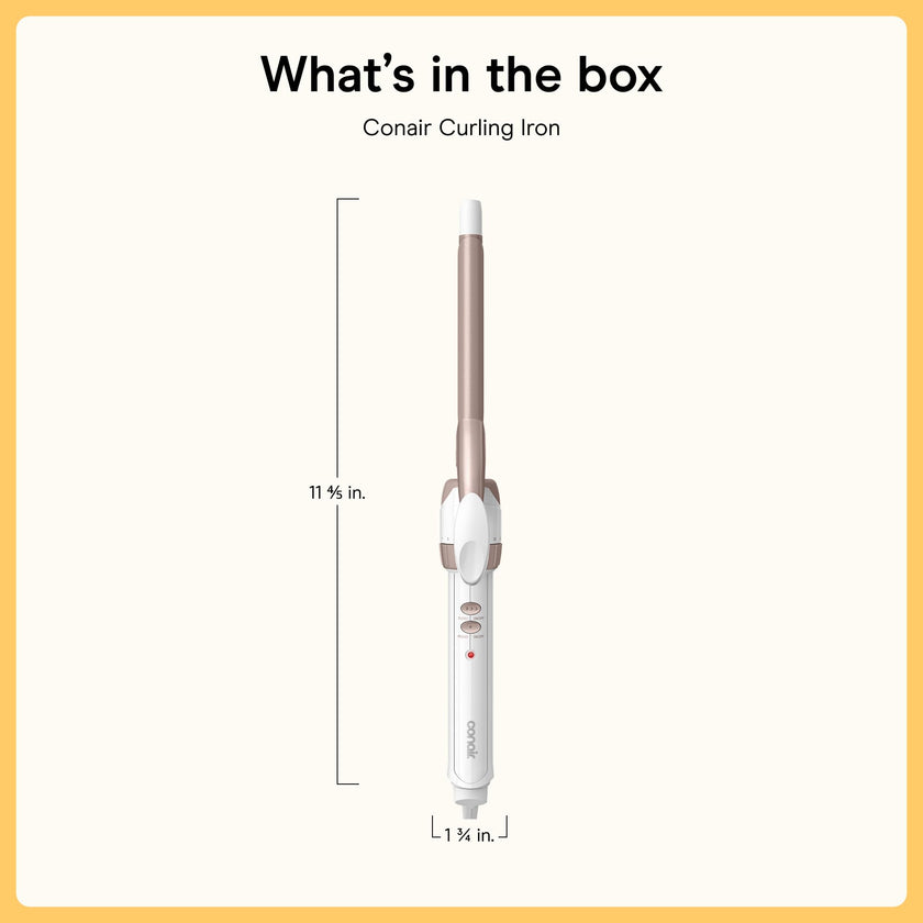 Conair Double Ceramic Curling Iron, 1/2-inch Curling Iron, White/Rose Gold 🍁 All In One Marketplace Canada