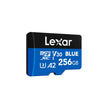 Lexar 256GB Blue Micro SD Card Up to 160MB/s, microSDXC UHS-I Memory Card with SD Adapter, C10, U3, A2, V30, Full HD, 4K UHD, High Speed TF Card 🍁 All In One Marketplace Canada