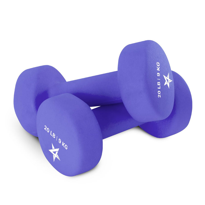 Yes4All Dumbbell Neoprene, poids et haltere, Weight Set, Hand Weights for Women, Dumbbells Pair, Free Weights (M. Purple - 20lbs) 🍁 All In One Marketplace Canada