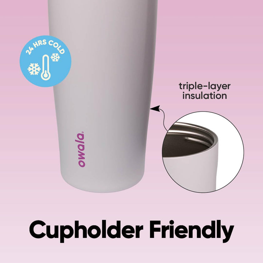 Owala FreeSip Sway Insulated Stainless Steel Water Bottle with Two-Way Spout, Built-In Straw and Bucket Handle, Made for Travel, School, and Sports, 30oz, BPA Free, Leak Proof, Dreamy Field 🍁 All In One Marketplace Canada