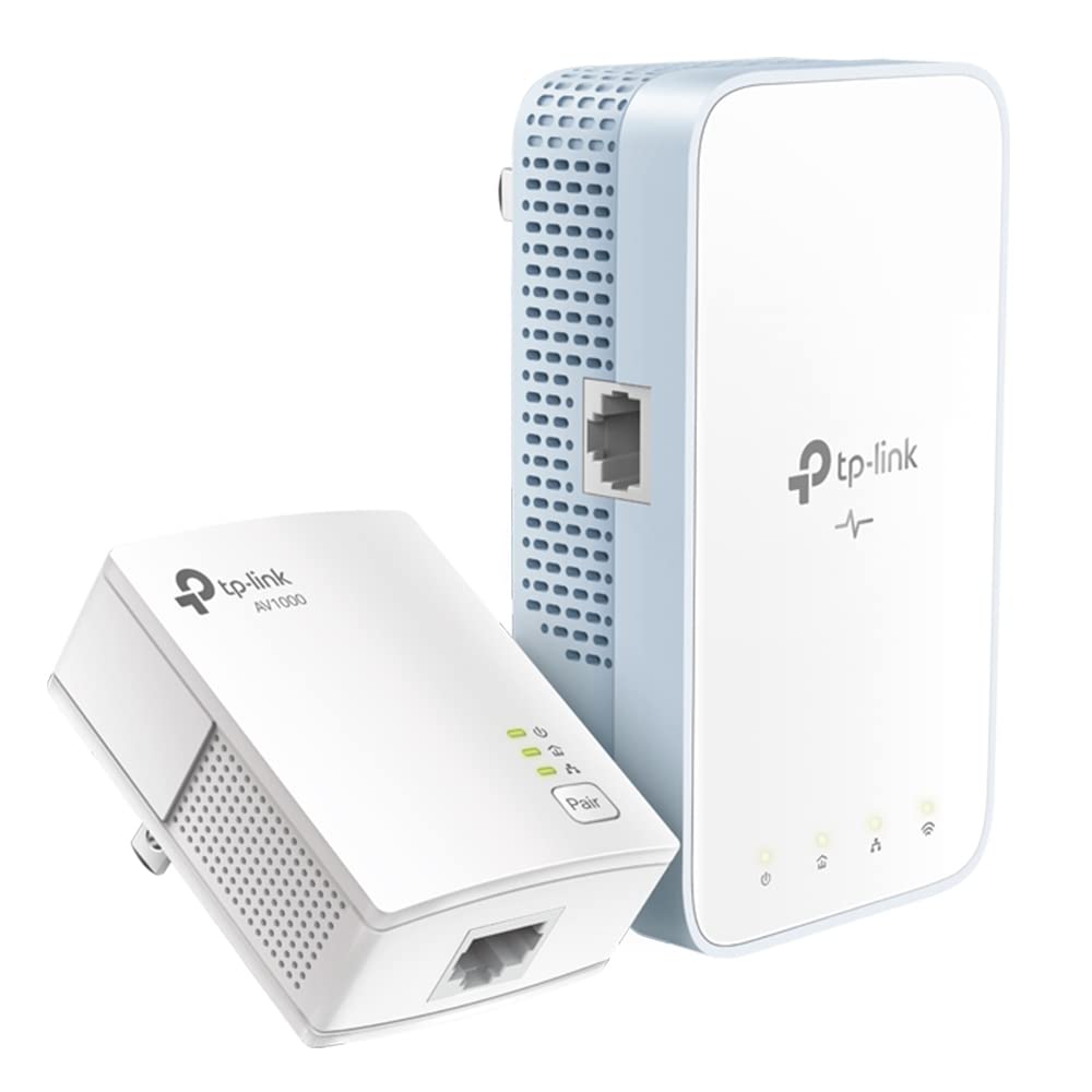 TP-Link Powerline WiFi Extender (TL-WPA7517KIT) - AV1000 Powerline Ethernet Adapter with Dual Band WiFi, OneMesh, Gigabit Port, Ethernet Over Power, Plug & Play 🍁 All In One Marketplace Canada