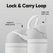 Owala FreeSip Insulated Stainless Steel Water Bottle with Straw for Sports and Travel, BPA-Free, 24-oz, Shy Marshmallow 🍁 All In One Marketplace Canada