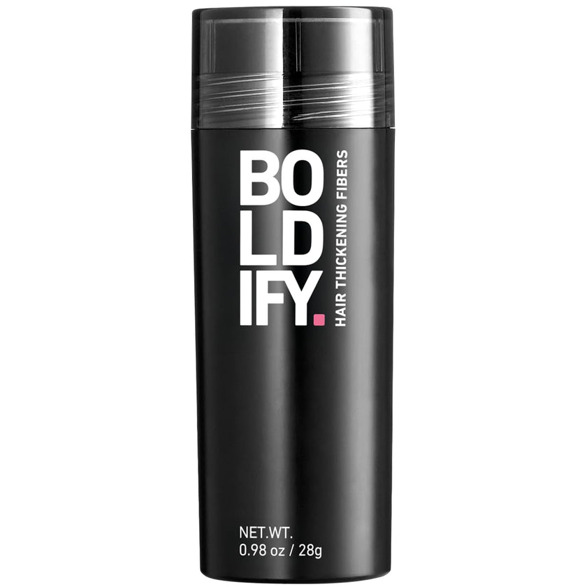 BOLDIFY Hair Fibers (28g) - Fill In Thinning and Fine Hair for an Instantly Fuller, Thicker Look - 14 Shades for Women & Men - Black 🍁 All In One Marketplace Canada