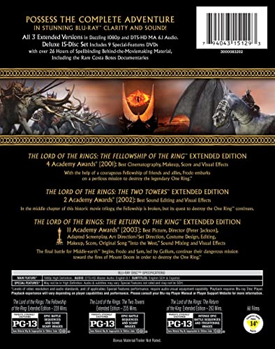 Lord Of The Rings Trilogy (Extended) - Blu-Ray (Used)