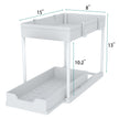 DEKAVA Under Sink Organizer 2 Pack, Bathroom Organizes, 2 Tier Sliding Cabinet Basket Organizer Drawer, Multi-Purpose Bath Collection Baskets for Bathroom (White) 🍁 All In One Marketplace Canada